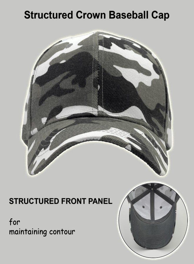Utmost Structured Baseball Cap with Adjustable Closure - Performance Hat for Outdoor Activities and Custom Embroidery (1pc Camo Grey) - Image 3